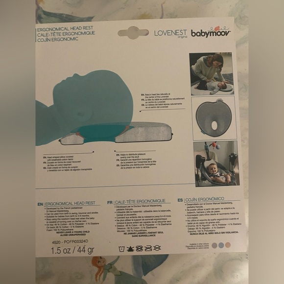 Babymoov Lovenest Baby Head Support Pillow - Gray - Picture 9 of 9